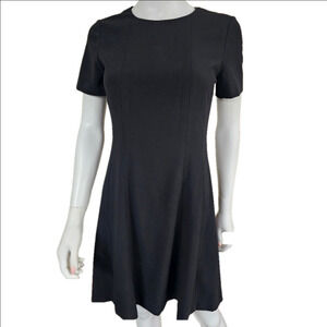 Chelsea Rose Short Sleeve Black Fit And Flare Mini Dress Size 4